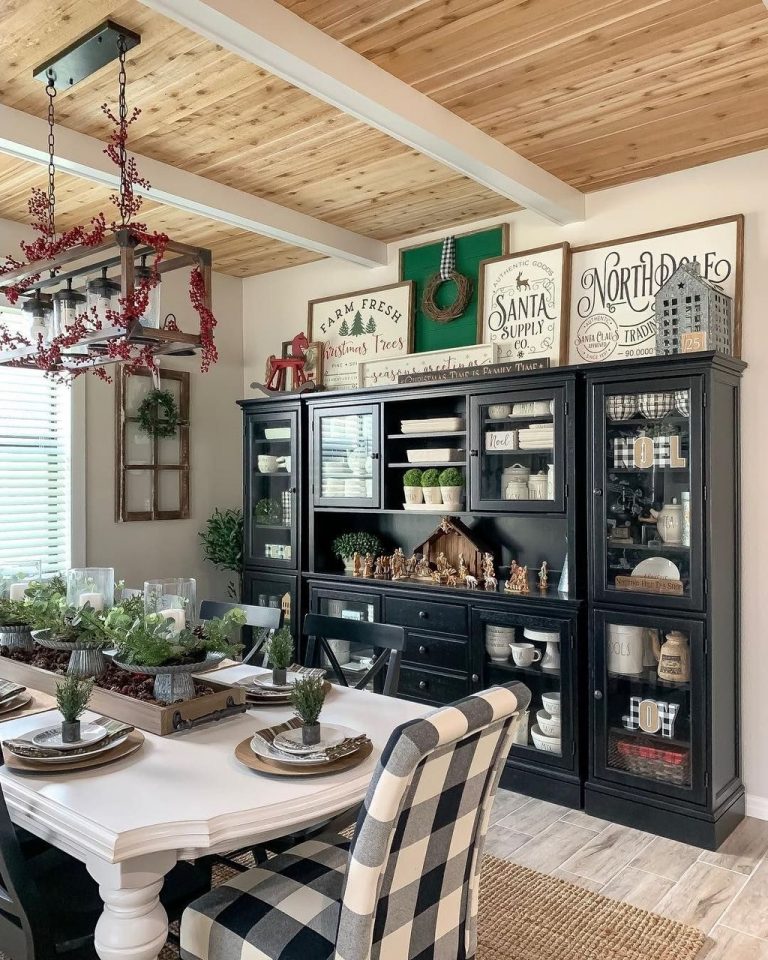 30 Rustic Farmhouse Dining Room Design Ideas