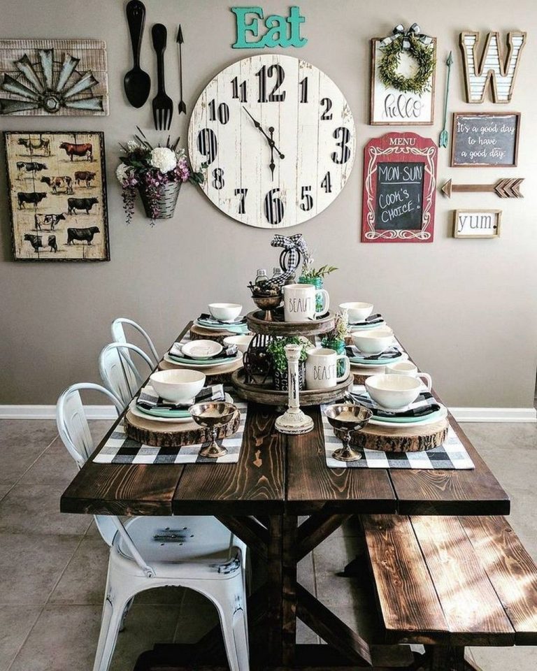 30+ Rustic Farmhouse Dining Room Design Ideas