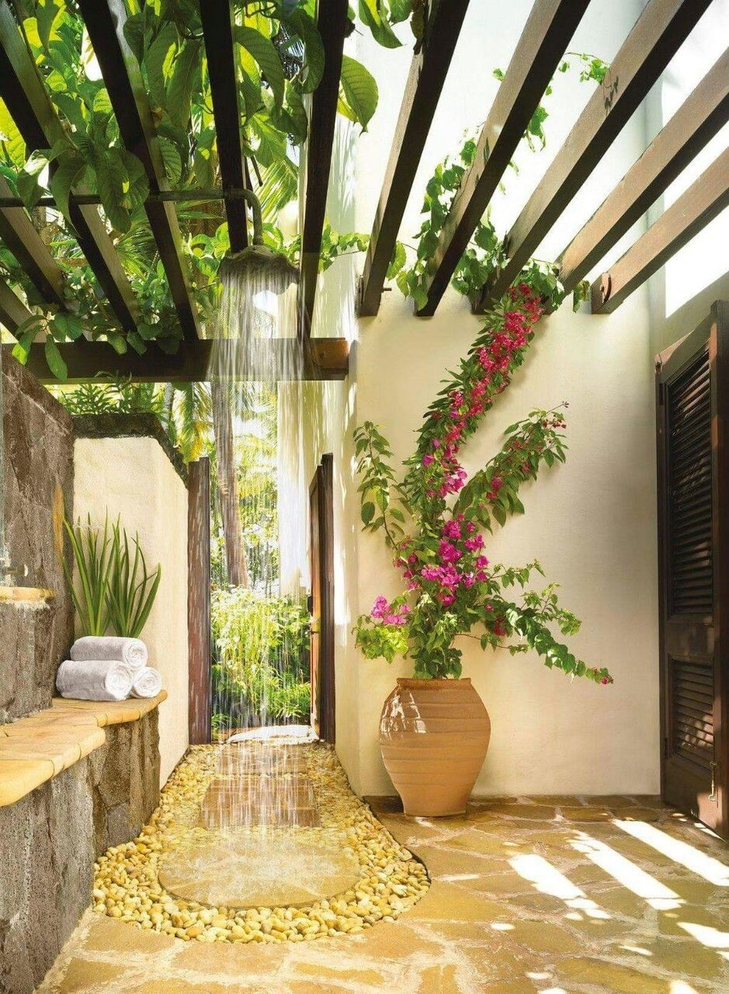 Affordable Outdoor Shower Ideas To Maximum Summer Vibes 11