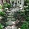 Awesome Small Garden Ideas With Stone Path 32