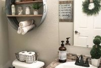 Amazing Bathroom Decor Ideas With Farmhouse Style 09