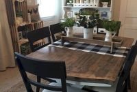 Creative Farmhouse Table Design Ideas With Rustic Style 43