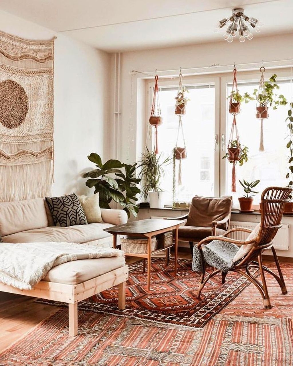 Rustic Living Room Decoration Ideas With Bohemian Style 10