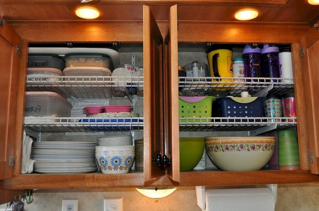Best RV Kitchen Storage Ideas For Cozy Cook When The Camping 40