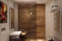Outstanding Bathroom Design With Stunning Wood Shades 08