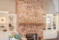 Gorgeous Design For Fireplace With Red Brick 19