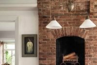 Gorgeous Design For Fireplace With Red Brick 31
