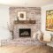 Gorgeous Design For Fireplace With Red Brick 37