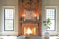 Gorgeous Design For Fireplace With Red Brick 42