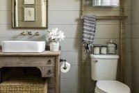 Inspiring Bathroom Decoration Ideas With Wooden Storage 07
