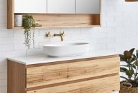 Inspiring Bathroom Decoration Ideas With Wooden Storage 25