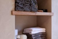 Inspiring Bathroom Decoration Ideas With Wooden Storage 32