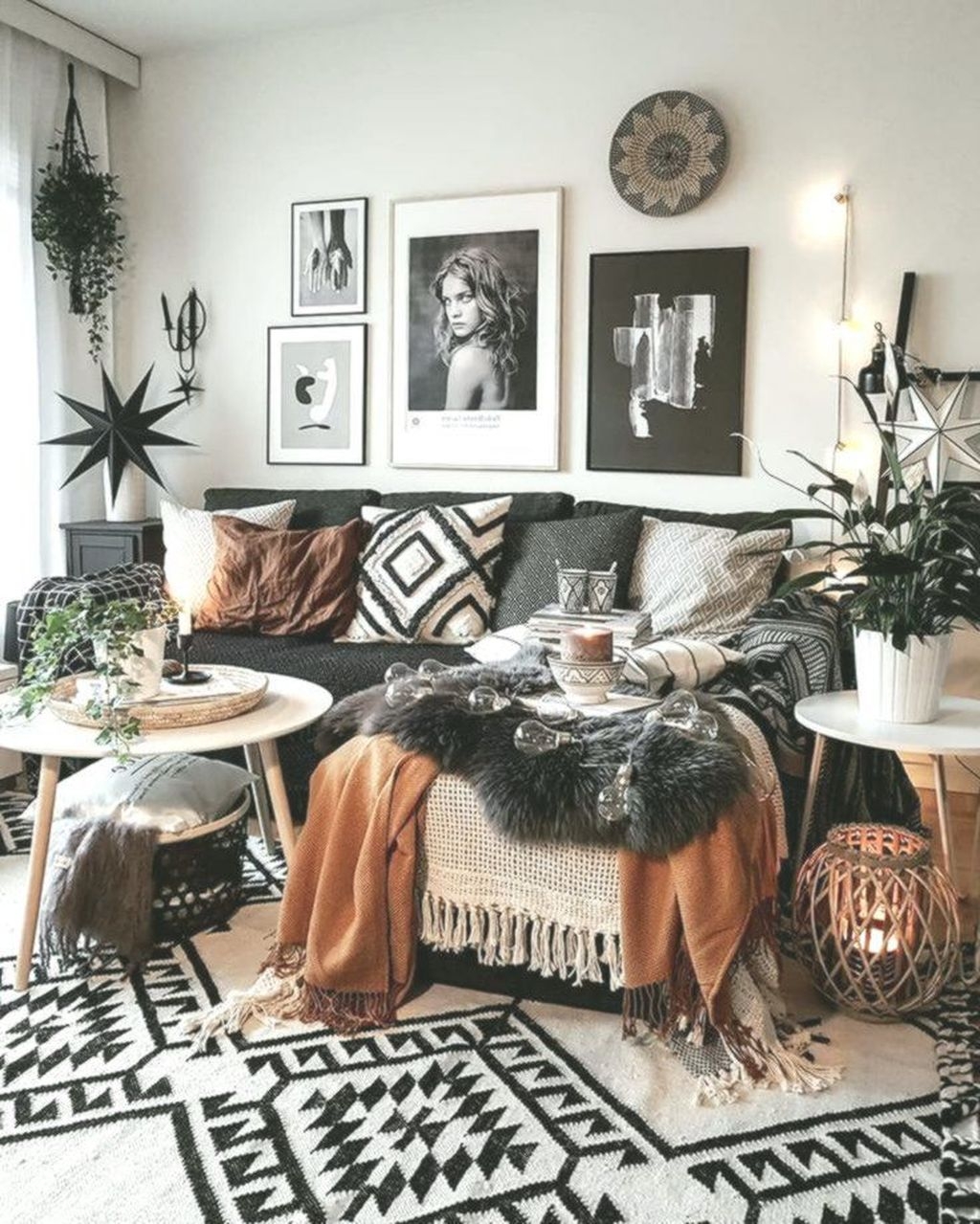 Stylish Bohemian Style Living Room Decoration Ideas 01