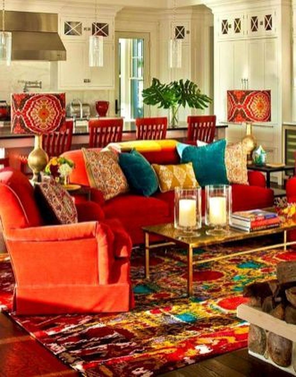 Stylish Bohemian Style Living Room Decoration Ideas 02