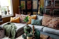 Stylish Bohemian Style Living Room Decoration Ideas 16