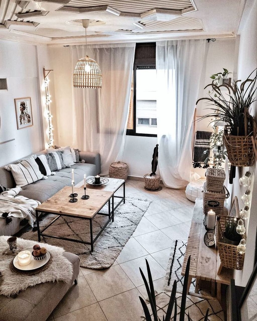 Stylish Bohemian Style Living Room Decoration Ideas 35