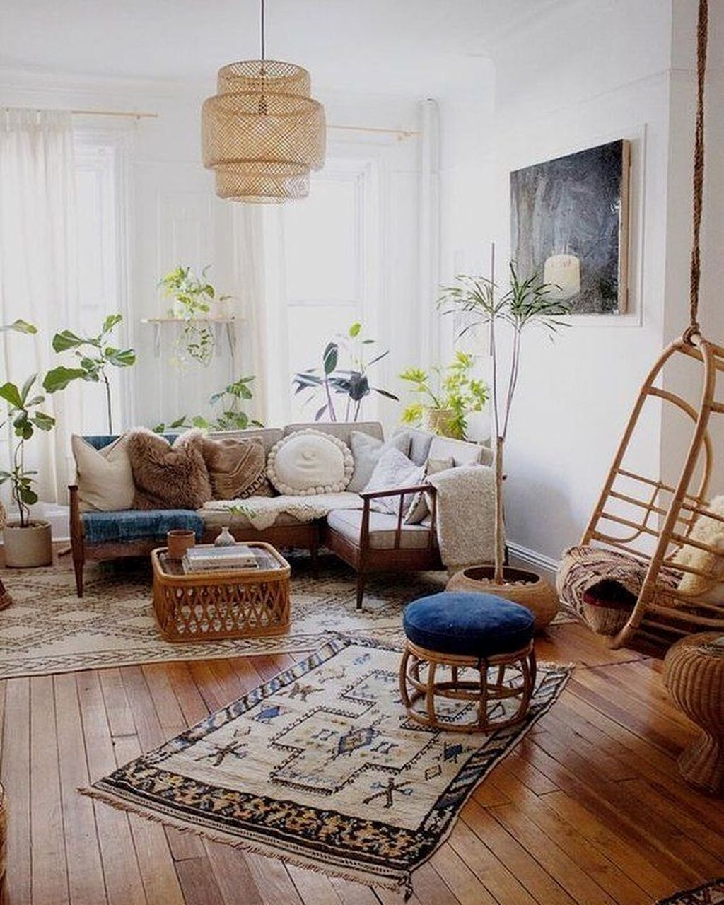 Stylish Bohemian Style Living Room Decoration Ideas 39