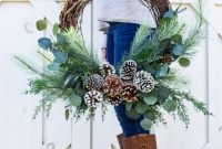 Beautiful DIY Winter Wreath To Place It On Your Door 32