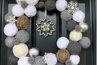 Beautiful DIY Winter Wreath To Place It On Your Door 45