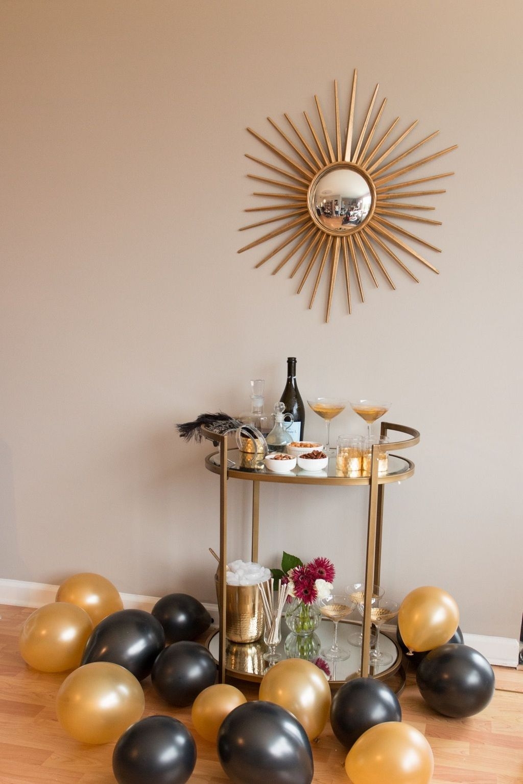 Affordable Bar Cart Ideas For New Years Eve Party Decoration 10