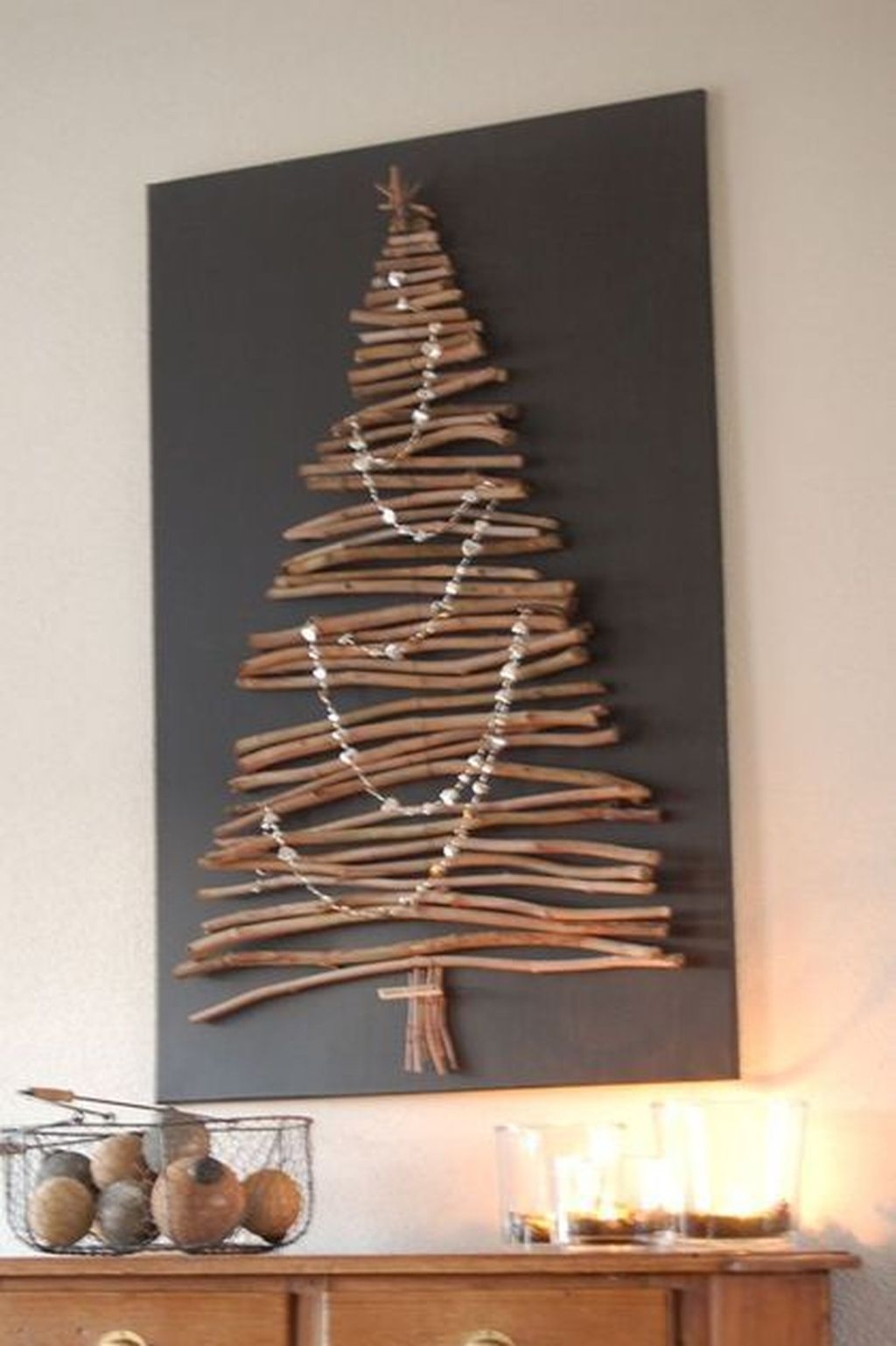 Festive Christmas Wall Trees To Copy Right Now 46