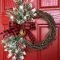 Welcoming Country Christmas Wreath Ideas For Your Front Door 01