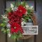 Welcoming Country Christmas Wreath Ideas For Your Front Door 26