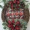 Welcoming Country Christmas Wreath Ideas For Your Front Door 37