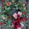 Welcoming Country Christmas Wreath Ideas For Your Front Door 44