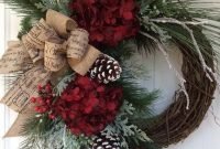 Welcoming Country Christmas Wreath Ideas For Your Front Door 50