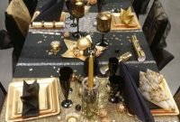 Wonderful Black And Gold New Years Eve Party Decoration Ideas 34