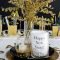Wonderful Black And Gold New Years Eve Party Decoration Ideas 54