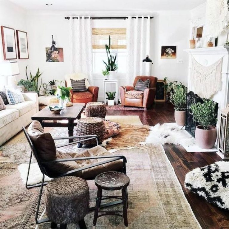 30 Gorgeous Bohemian Farmhouse Decorating Ideas For Your Living Room