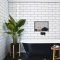 Impressive Black Floor Tiles Design Ideas For Modern Bathroom 04