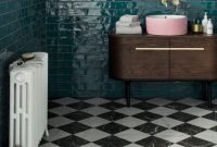 Impressive Black Floor Tiles Design Ideas For Modern Bathroom 11