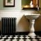 Impressive Black Floor Tiles Design Ideas For Modern Bathroom 16
