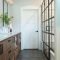 Impressive Black Floor Tiles Design Ideas For Modern Bathroom 22