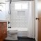 Impressive Black Floor Tiles Design Ideas For Modern Bathroom 23
