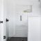 Impressive Black Floor Tiles Design Ideas For Modern Bathroom 45