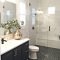 Impressive Black Floor Tiles Design Ideas For Modern Bathroom 46