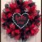 Pretty Valentines Day Wreath Ideas To Decorate Your Door 18