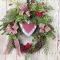Pretty Valentines Day Wreath Ideas To Decorate Your Door 19