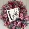 Pretty Valentines Day Wreath Ideas To Decorate Your Door 40