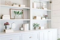 Easy And Simple Shelves Decoration Ideas For Living Room Storage 26