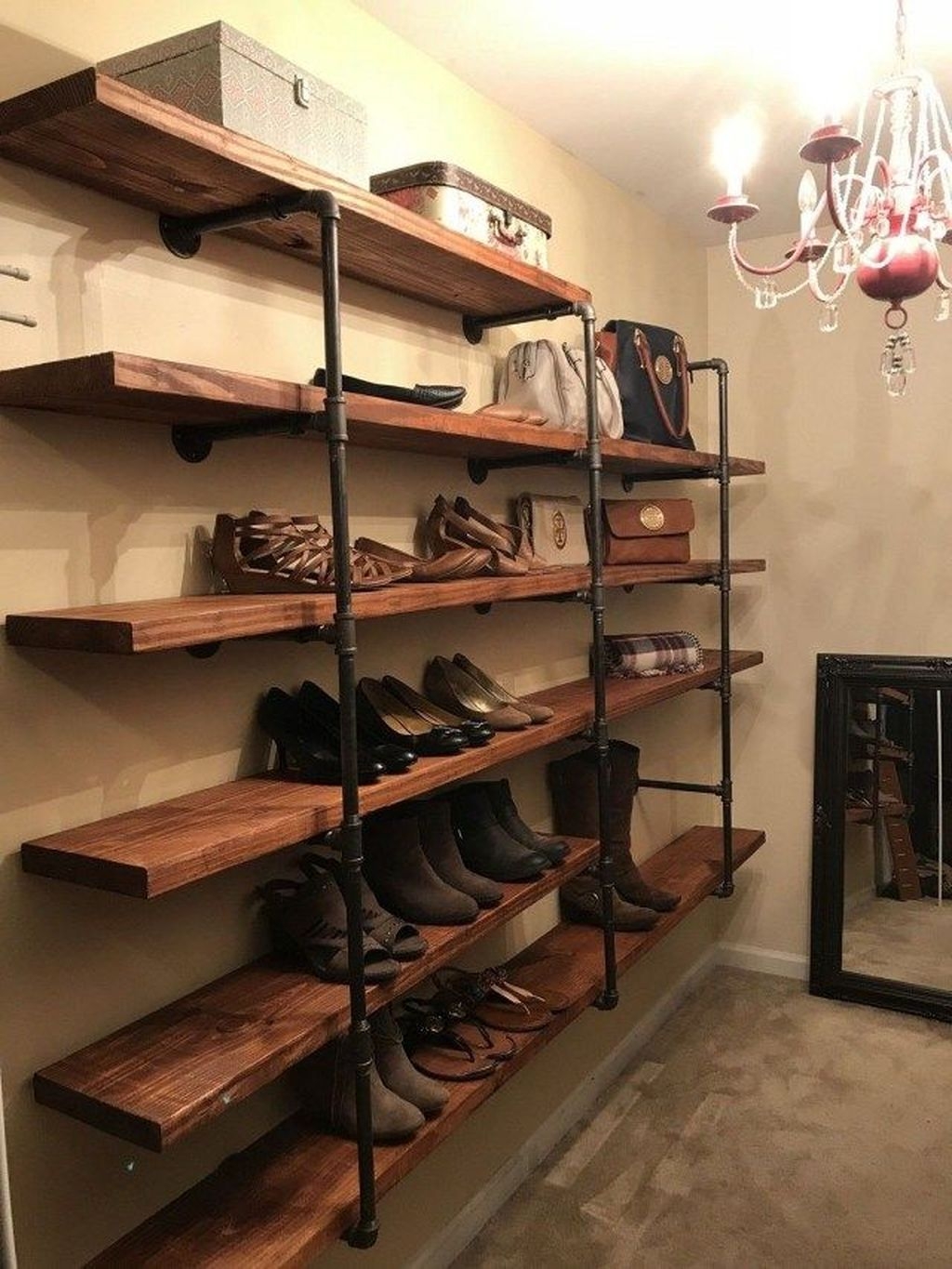 Innovative DIY Industrial Pipe Shelves You Can Make At Home 21