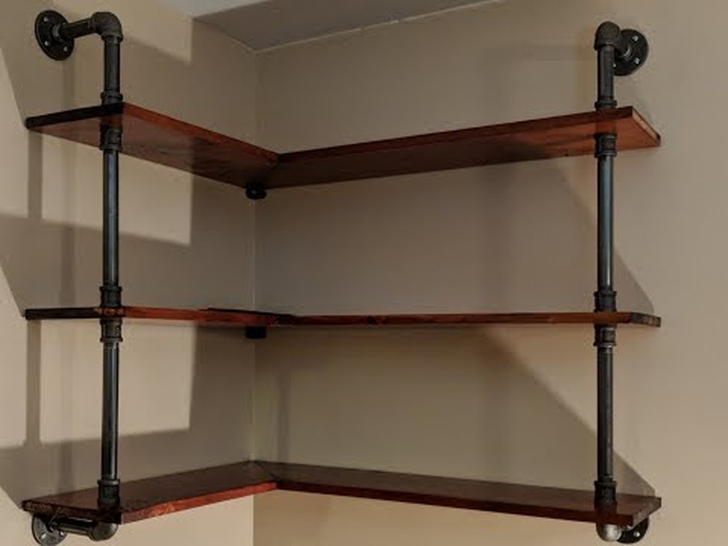 Innovative DIY Industrial Pipe Shelves You Can Make At Home 29