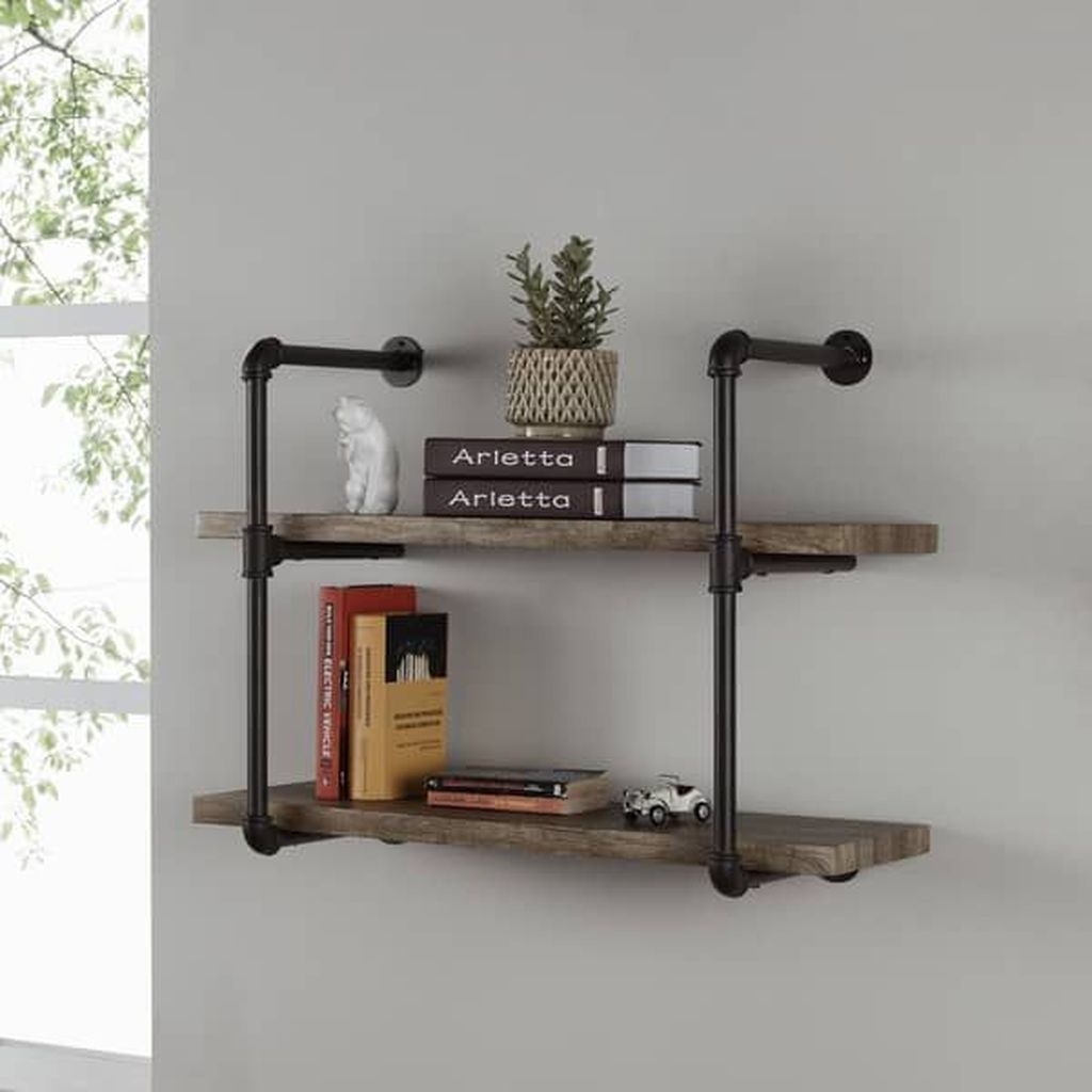 Innovative DIY Industrial Pipe Shelves You Can Make At Home 31