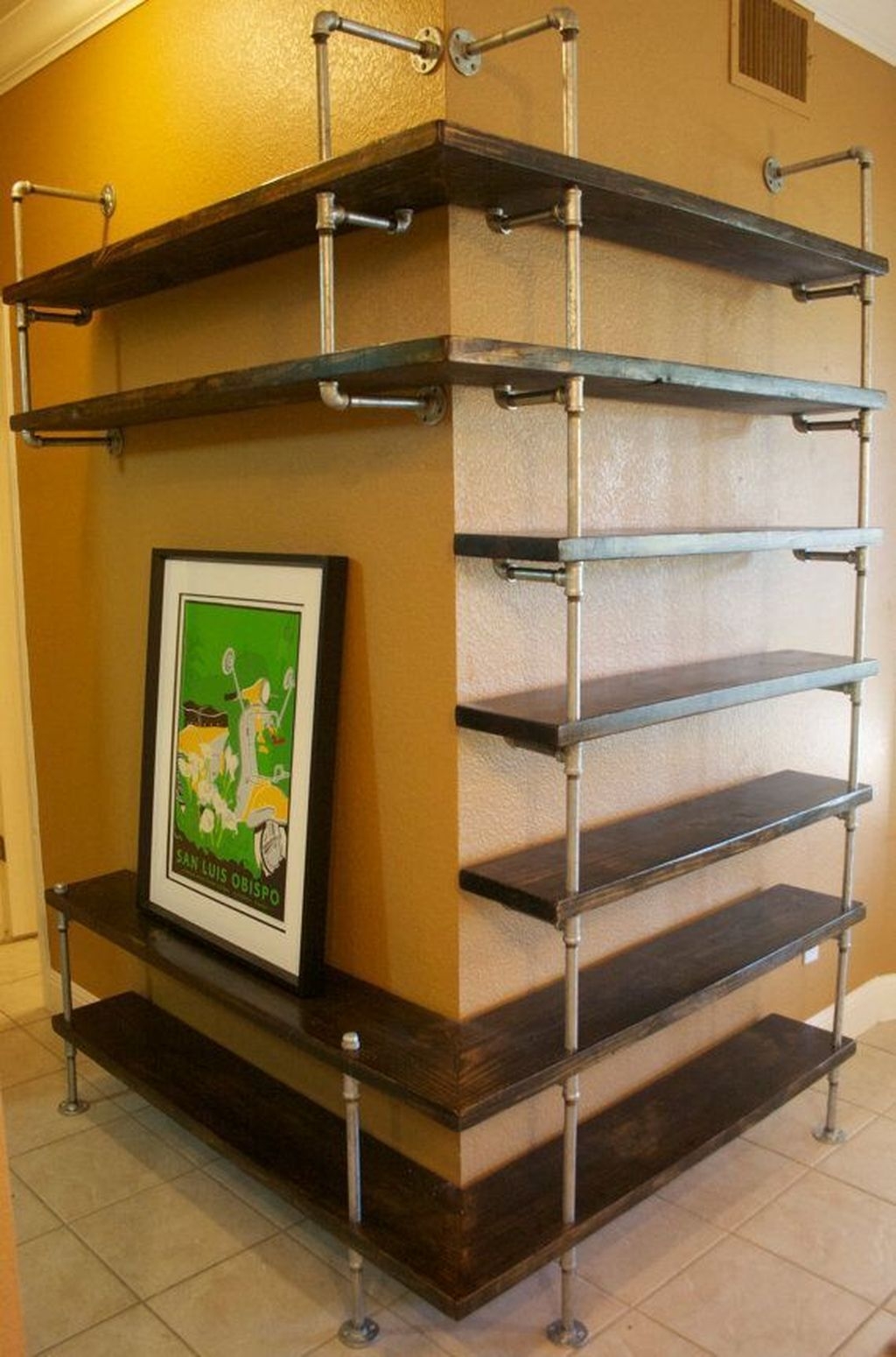 Innovative DIY Industrial Pipe Shelves You Can Make At Home 36