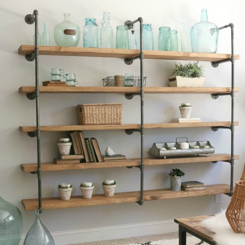 Innovative DIY Industrial Pipe Shelves You Can Make At Home 40