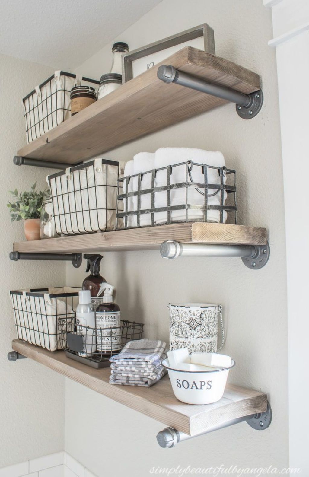 Innovative DIY Industrial Pipe Shelves You Can Make At Home 41